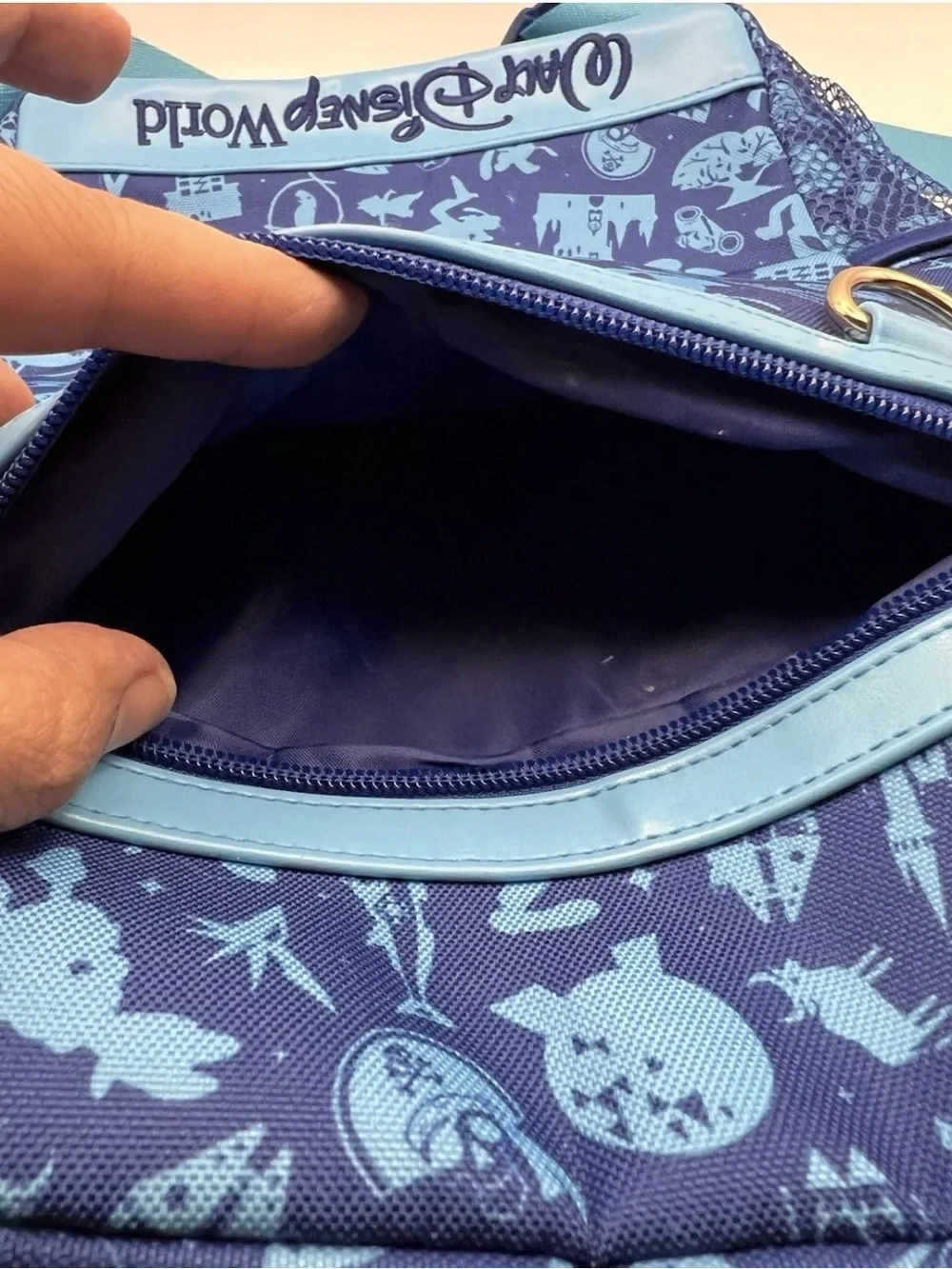 Disney WDW Blue Backpack with 50th Anniversary Character Graphics